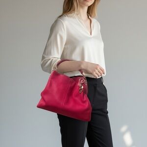 Coach hot pink Leather Handbag